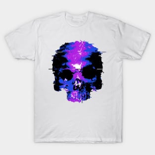 Skull Glitch (Purple) T-Shirt